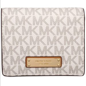 Michael Kors Jet Set Card Holder- Vanilla